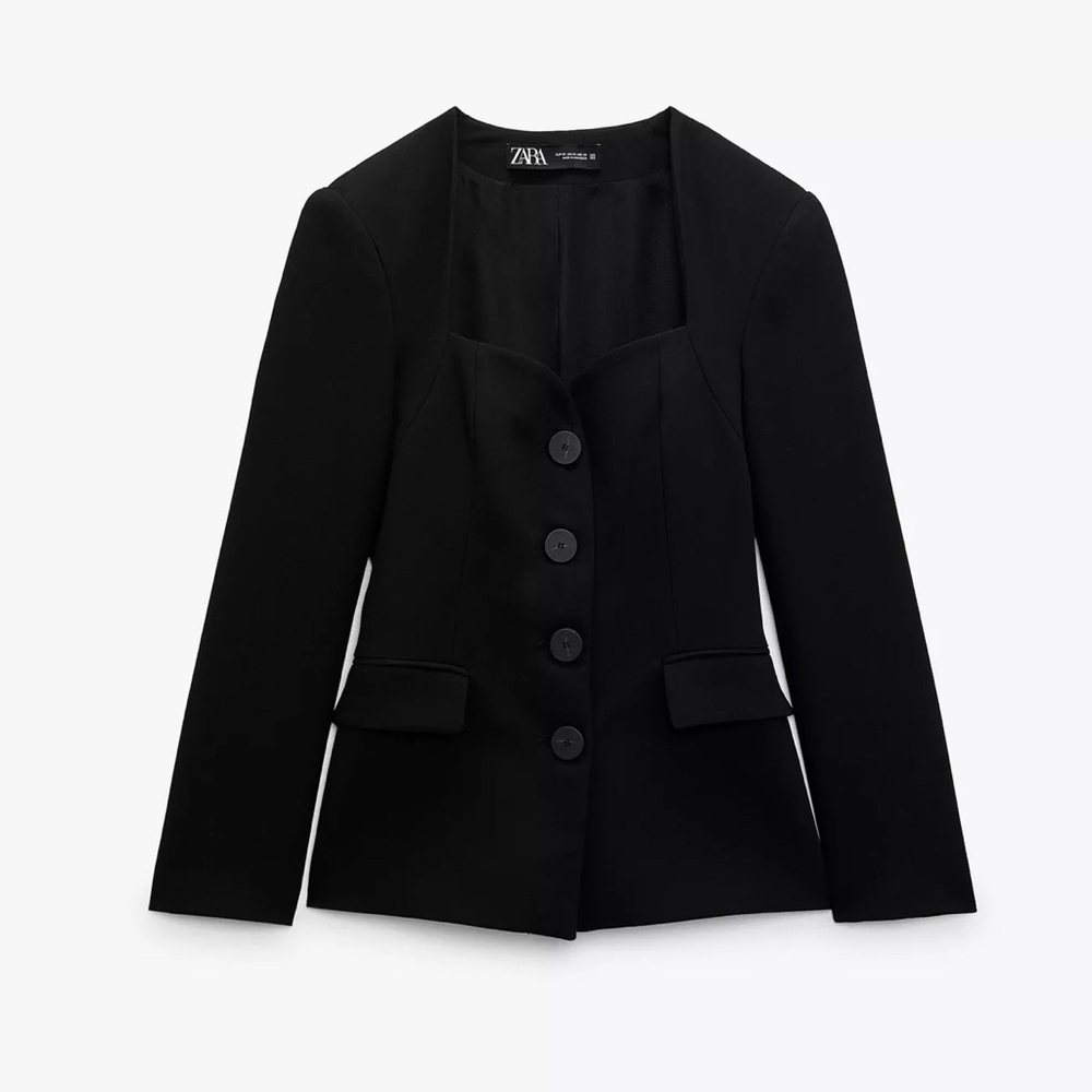 Zara Women's Elegant Black Suit Jacket